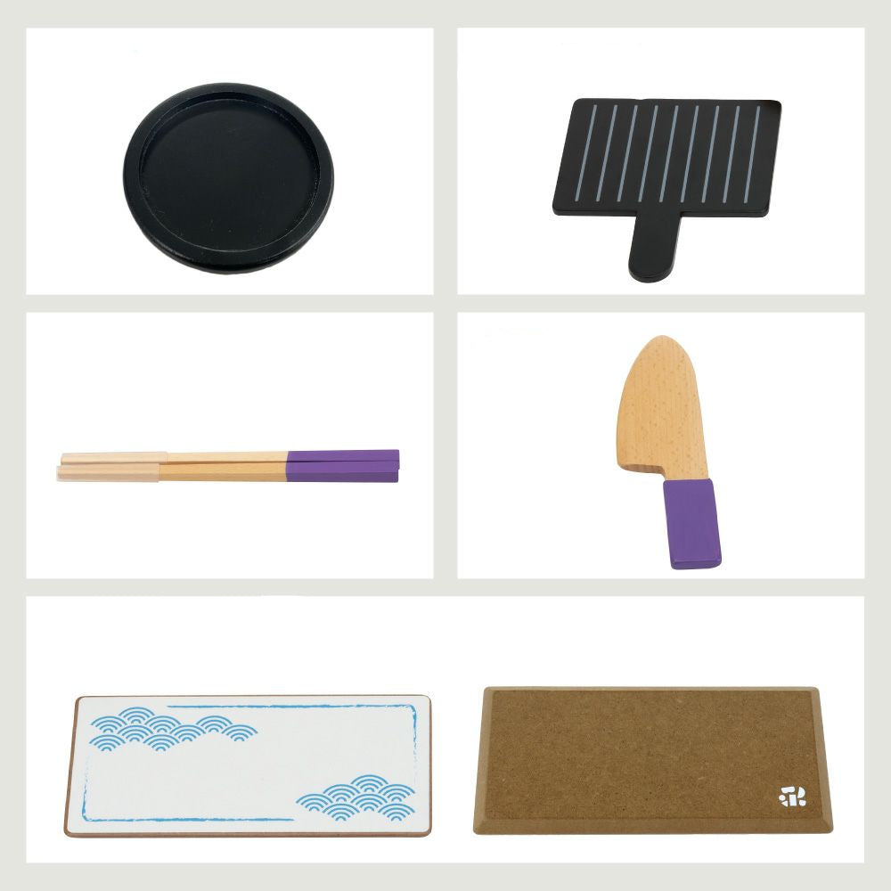 (Pre-Order) Woody Puddy First Pretend Play Japanese Food Set