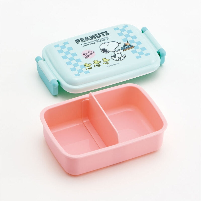 (Pre-Order0 Skater Antibacterial side dishes are not easy to crush Fluffy Lid Lunch Box (Square Type) 1 Tier/450ml Snoopy