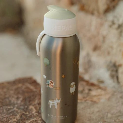 (Pre-Order) Little Dutch Insulated bottle - Green - Little Farm