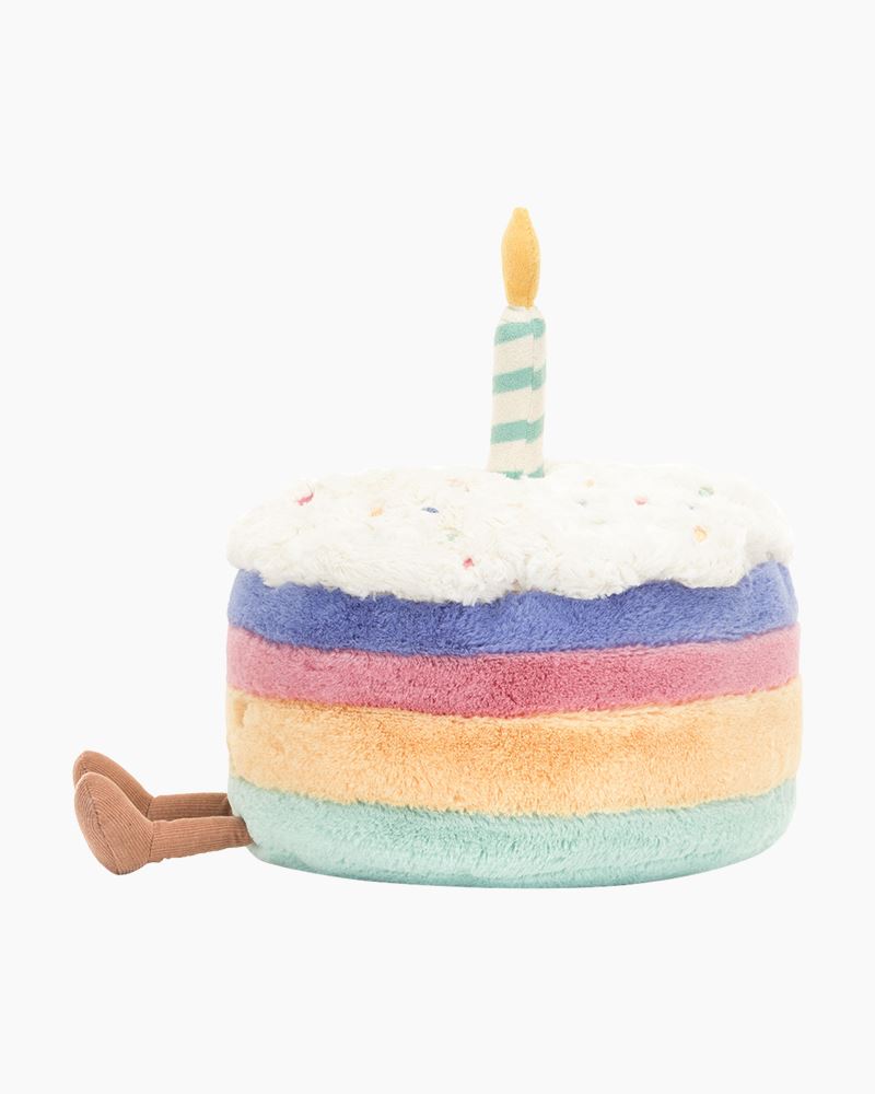 (PRE-ORDER)Jellycat Amuseable Rainbow Birthday Cake - Large