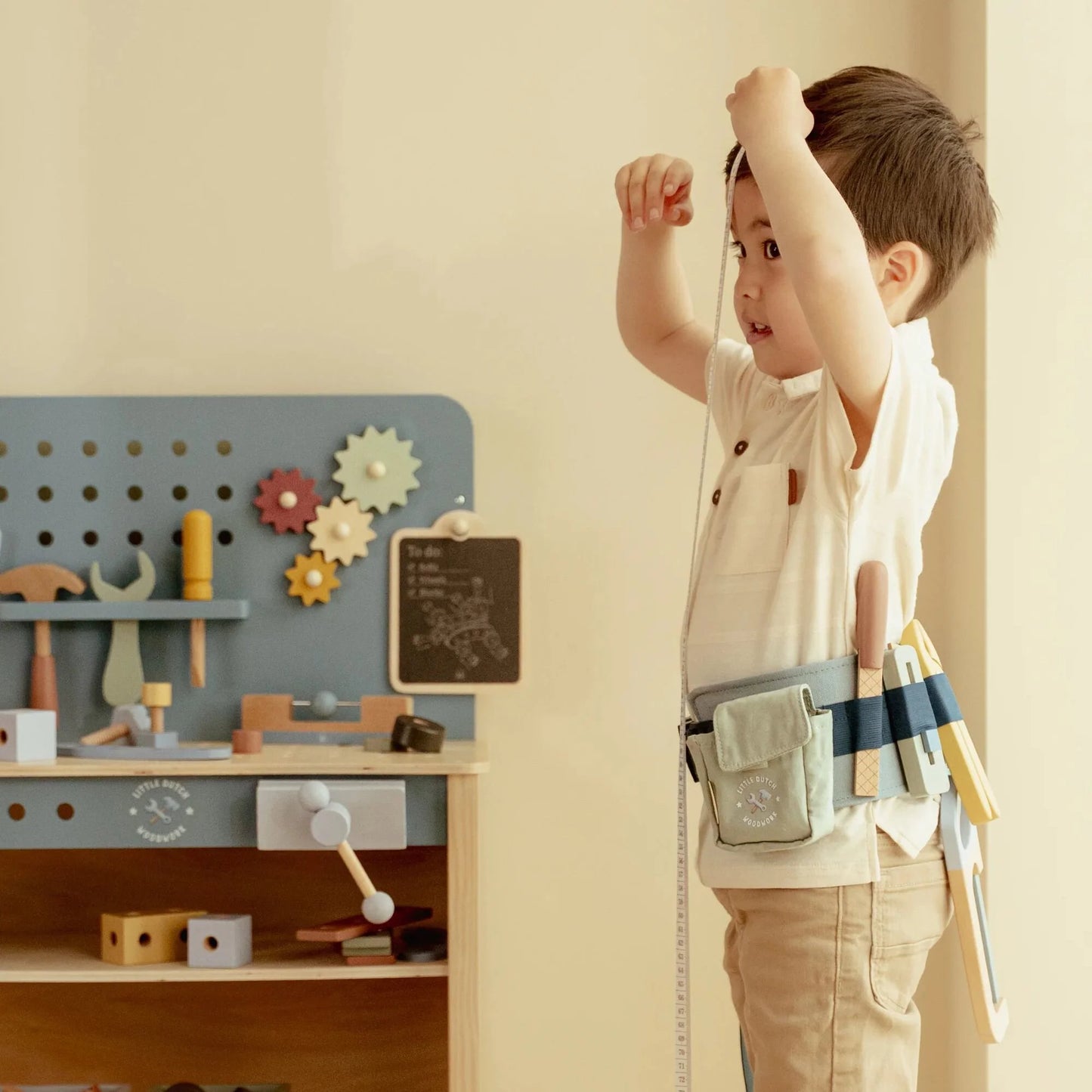 (Pre-Order) Little Dutch Wooden tool belt - Blue - Essentials