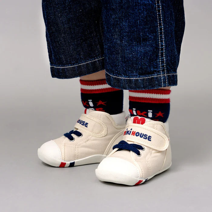 (Pre-Order) Mikihouse First Baby Shoes White