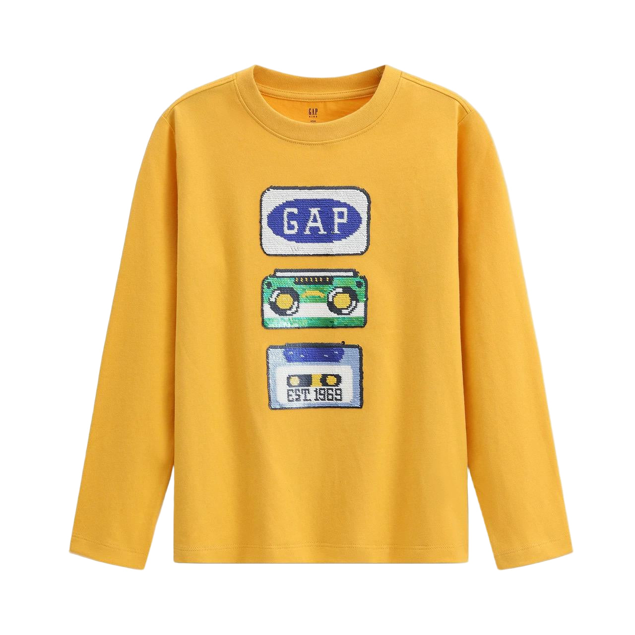 (Pre-Order) GAP Boys' Yellow Retro Graphic T-Shirt