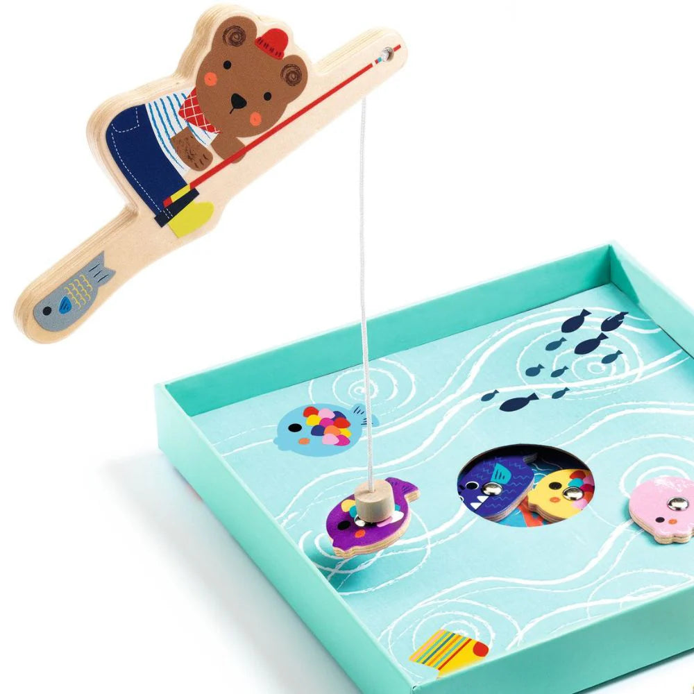 (Pre-Order) Djeco Fuzzyfish - Wooden Fishing Game 2 yrs +