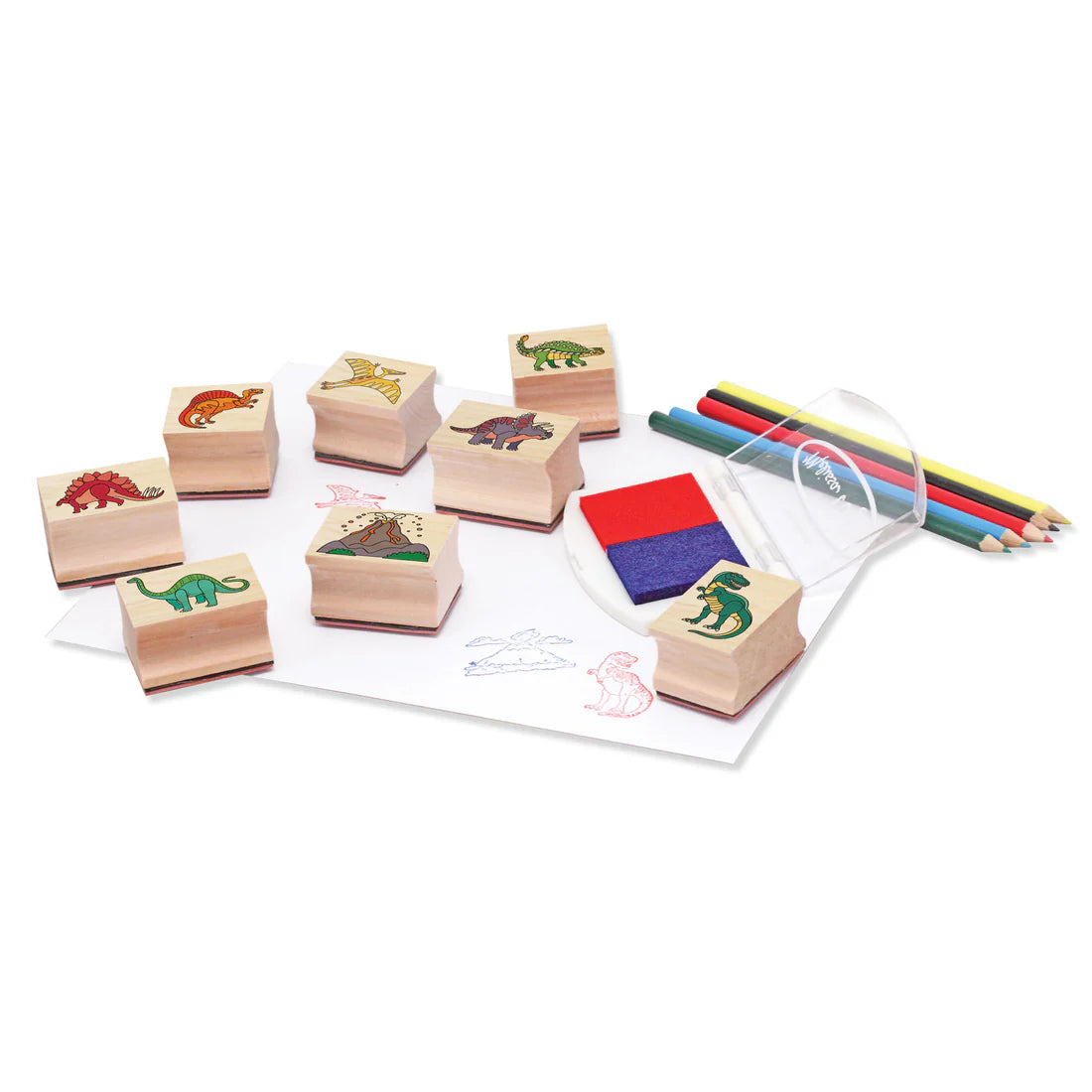 (Pre-Order) Melissa & Doug Wooden Stamp Set - Dinosaurs