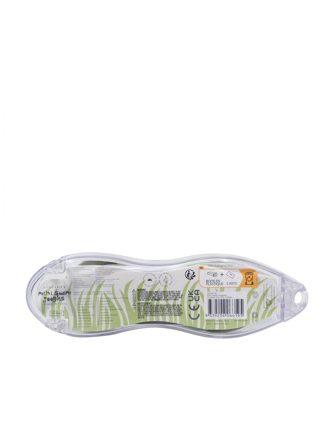 SunnyLife Kids Swim Goggles Cookie the Croc Khaki