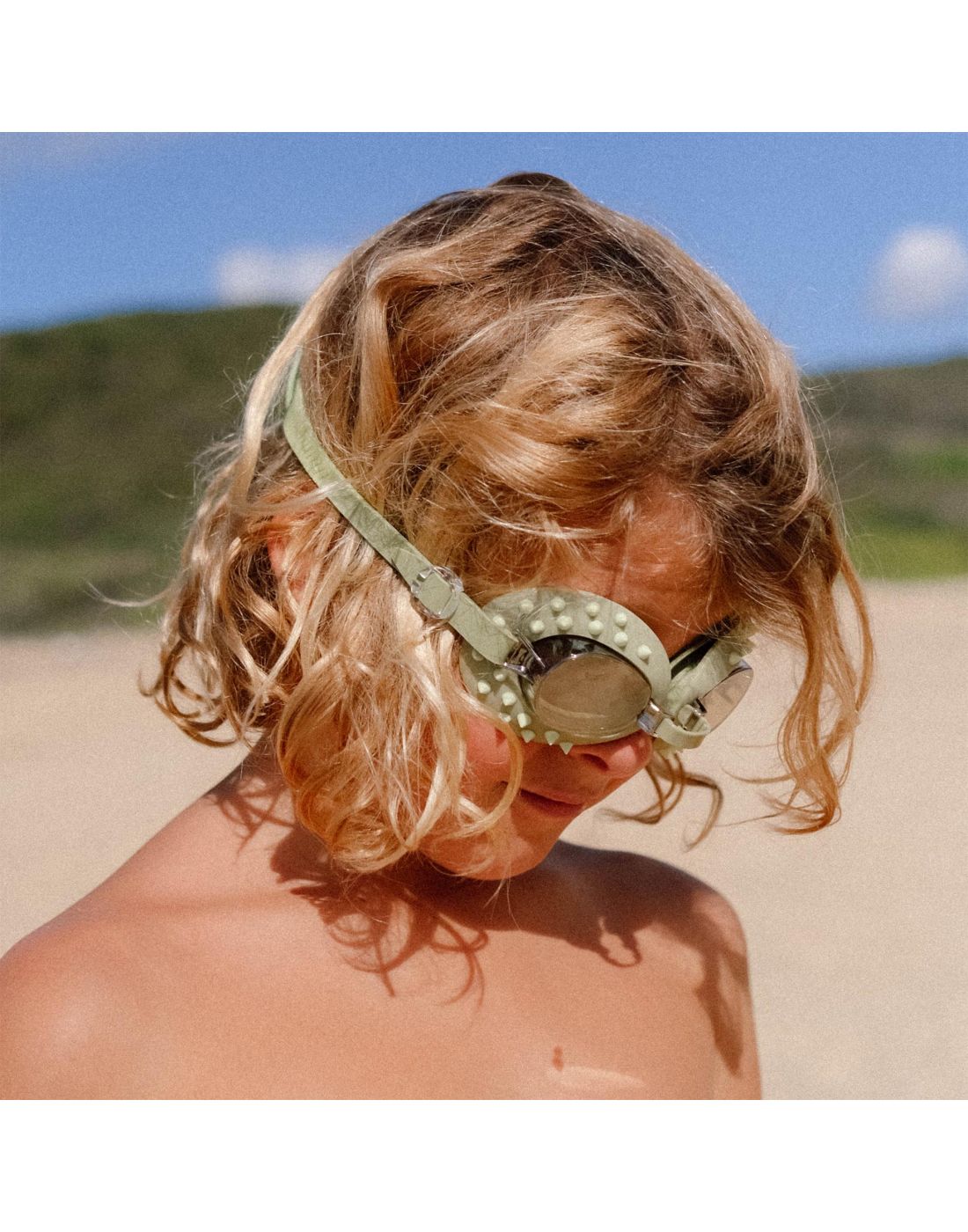 SunnyLife Kids Swim Goggles Cookie the Croc Khaki
