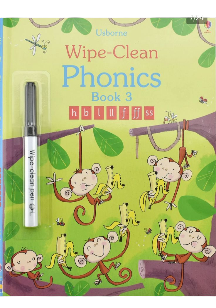 (Pre-Order) Usborne Wipe-Clean Phonics Book 3