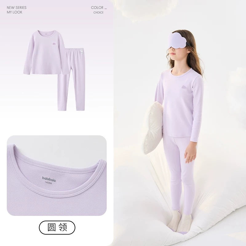(PREORDER) Balabala Fall/Winter Thermal Wear - Rounded Collar 1 Set