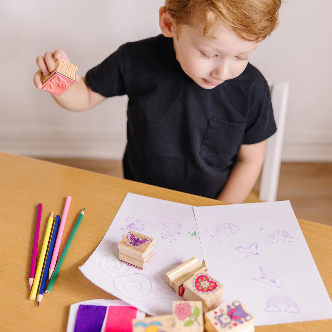 (Pre-Order) Melissa & Doug Wooden Stamp Set - Friendship