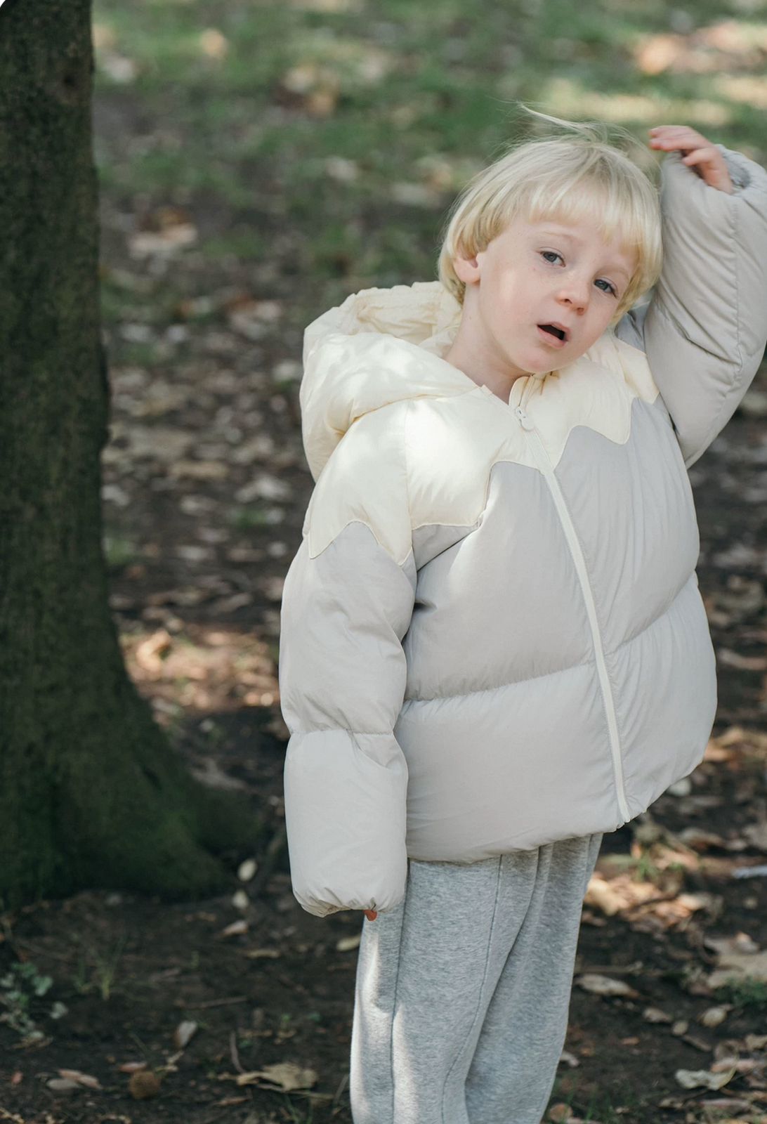(Pre-Order) White Wheat Puffer Jacket