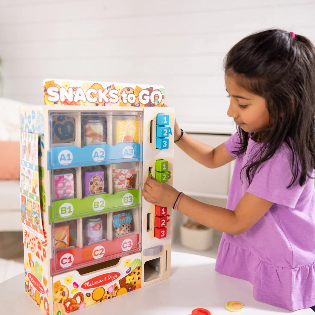 (Pre-Order) Melissa & Doug Sort, Stock, Select Wooden Vending Machine Play Set