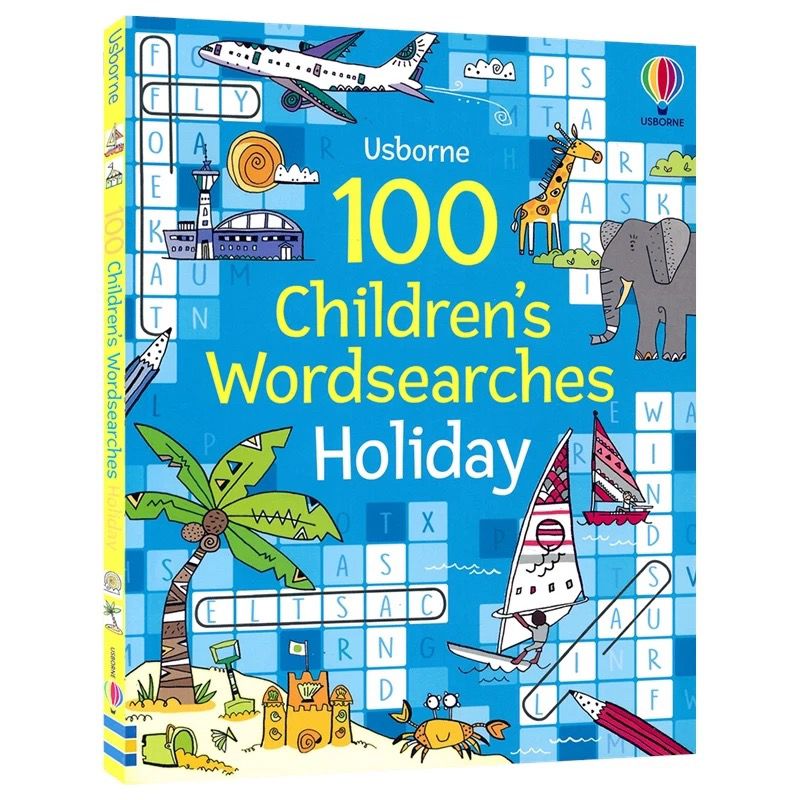 (Pre-Order) Usborne 100 Children's Wordsearches Holiday