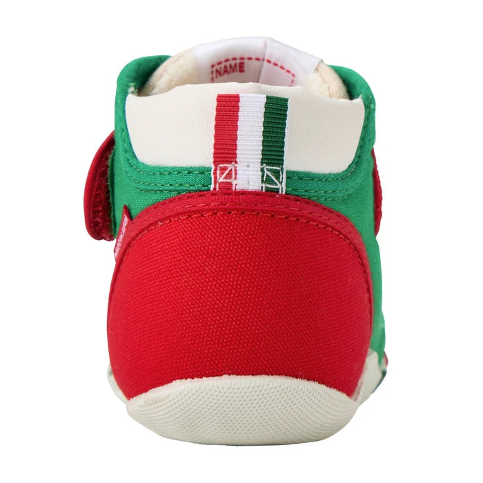 (Pre-Order) Mikihouse Mikihouse Bear First Baby Shoes Redx Green