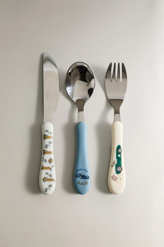 Zara Home Children's Racing Dog Cutlery Set