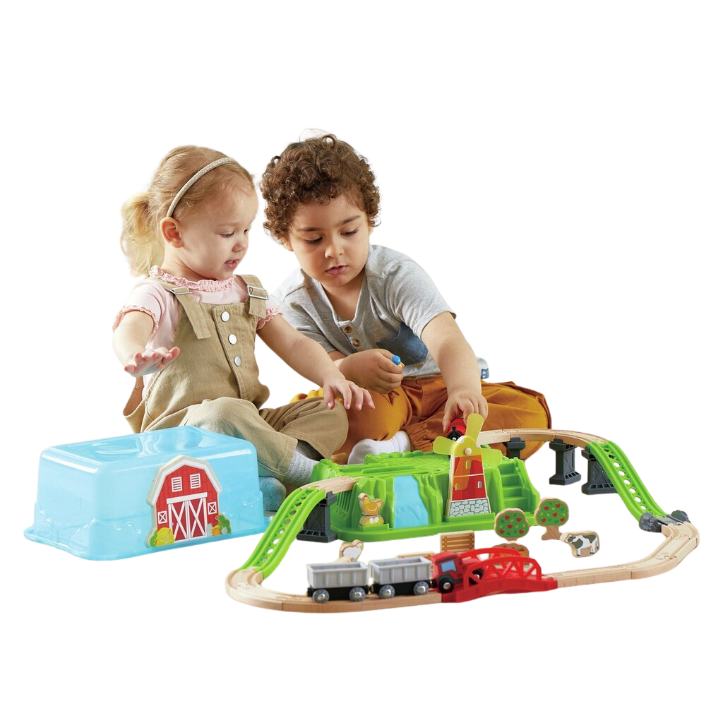 (Pre-Order) Hape Countryside Train Bucket Set