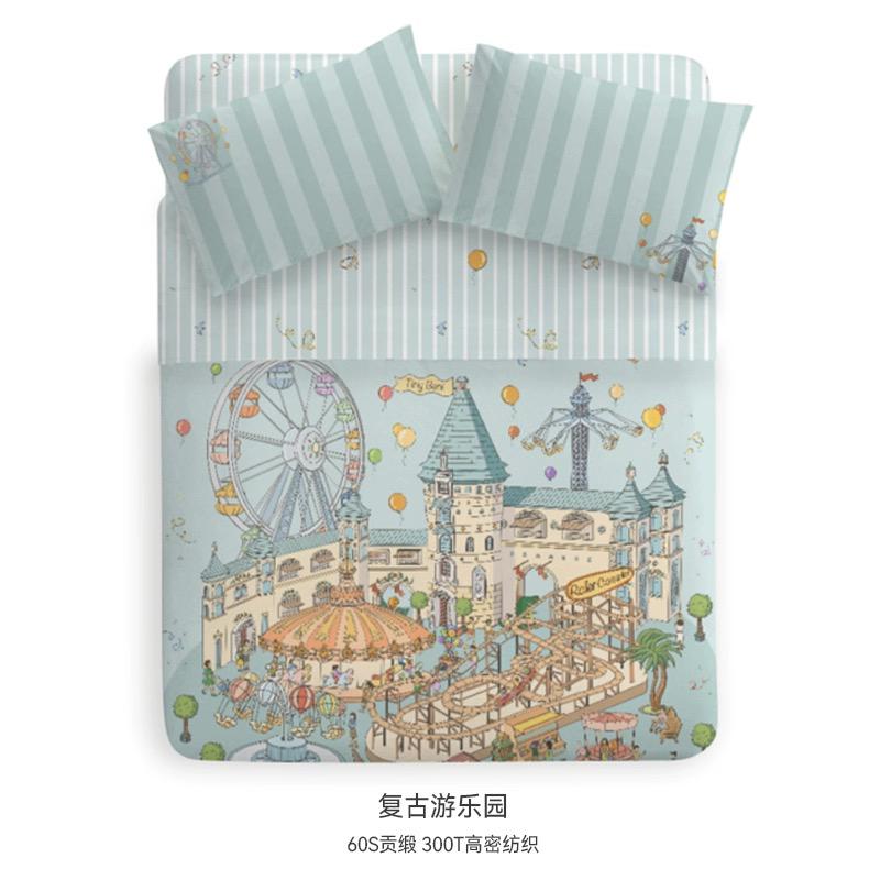 (PRE-ORDER) Tiny Beni Bed Sheet 4pcs Set