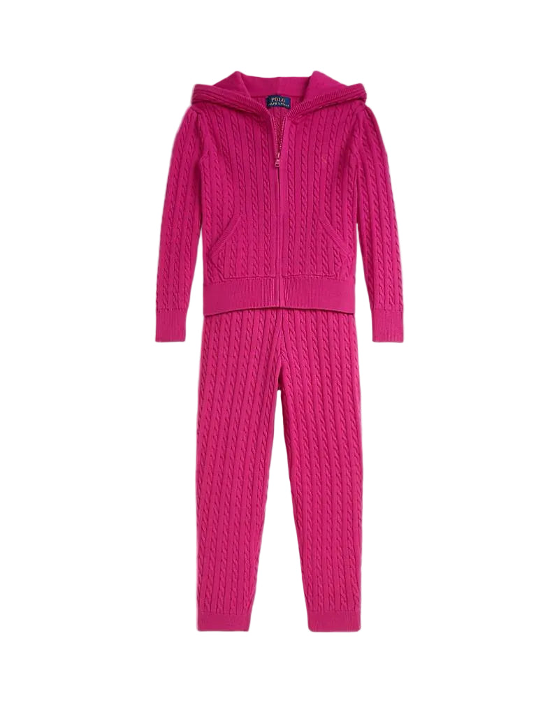 (Pre-Order) Ralph Lauren Mini-Cable Full-Zip Hoodie & Pant Set