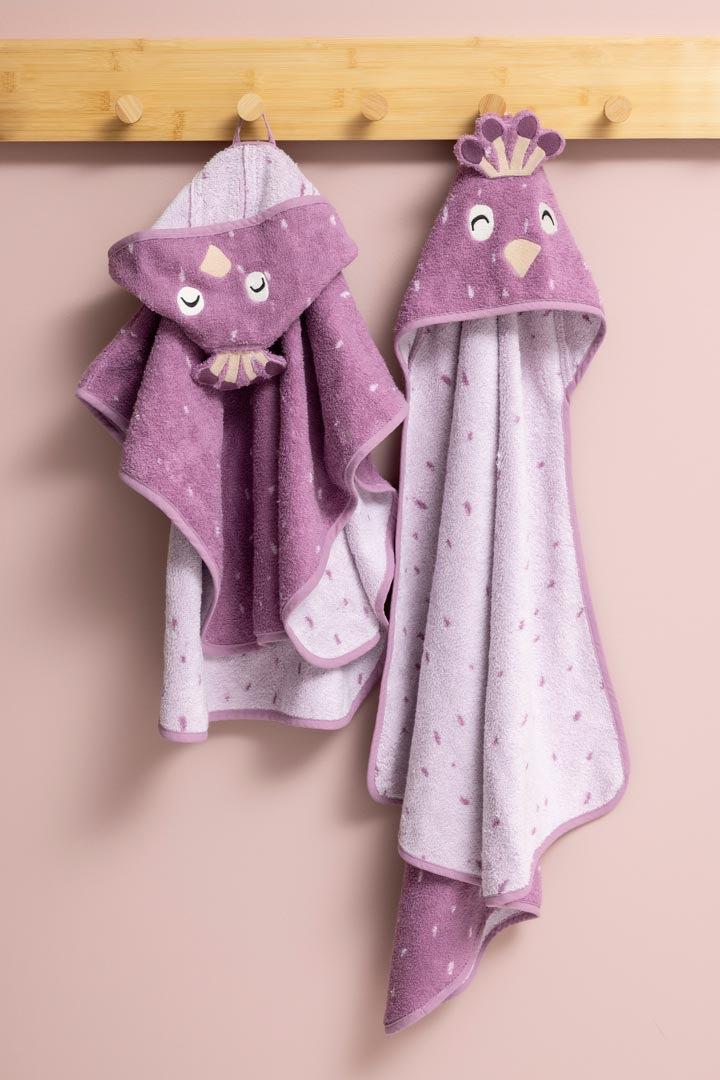 (Pre-Order)Trixie Hooded bath towel | 75x75cm - Mrs Peacock Mrs. Peacock