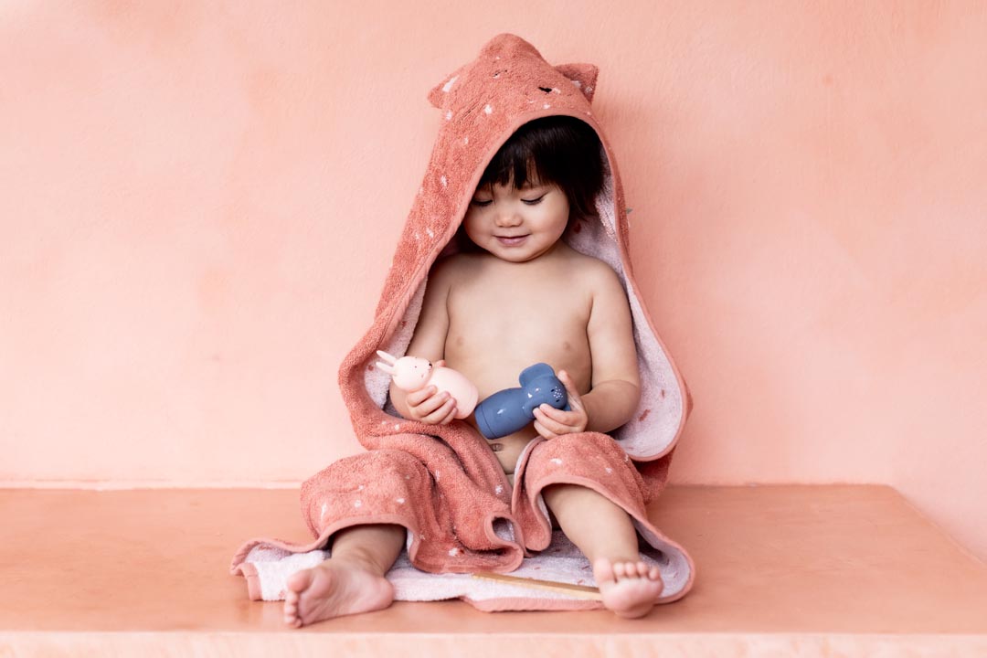 (Pre-Order) SALE Trixie Hooded bath towel | 75x75cm - Mrs. Cat