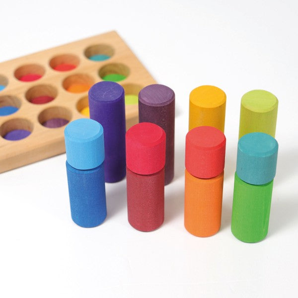 (PRE-ORDER)_ GRIMMS Stacking Game Small Rainbow Rollers