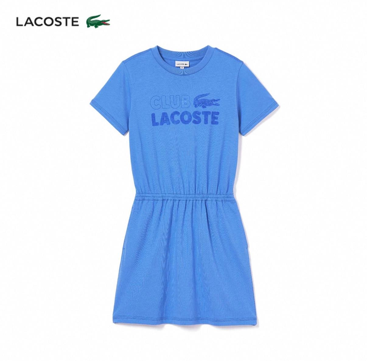 (Pre-Order) Lacoste Girls' Organic Cotton Jersey Fit and Flare Dress