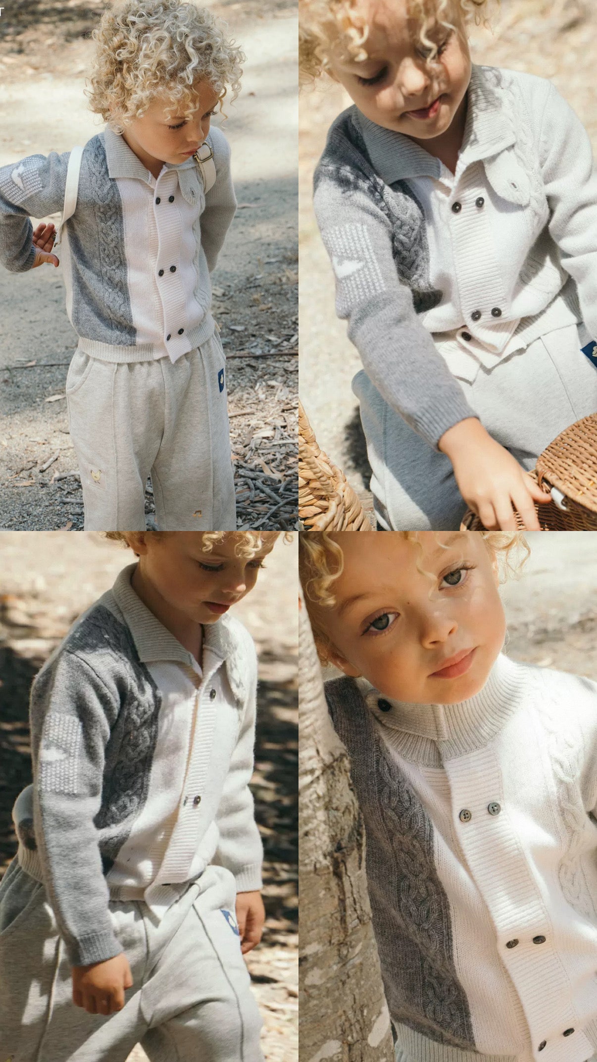 (PREORDER) White Wheat Knit Sweater 100% Wool
