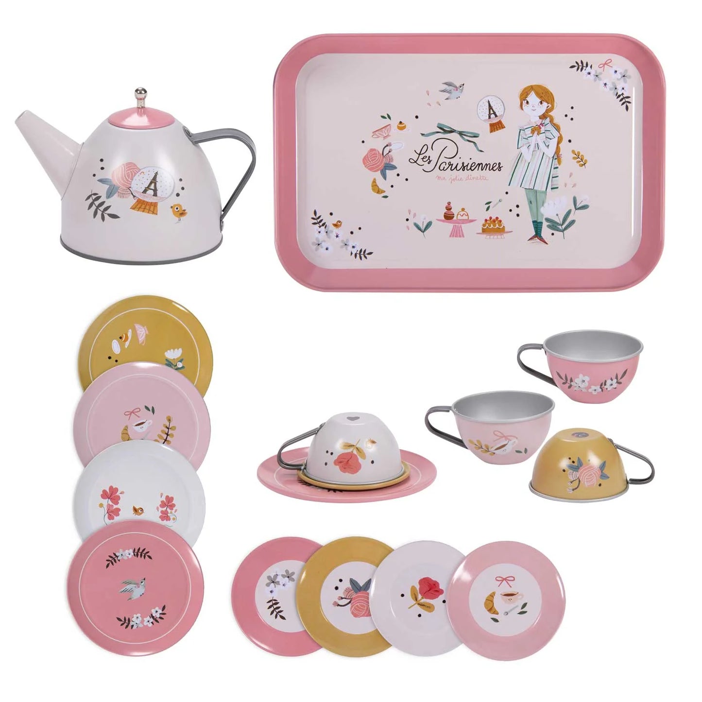 Moulin Roty Les Parisiennes Metal Tea Set