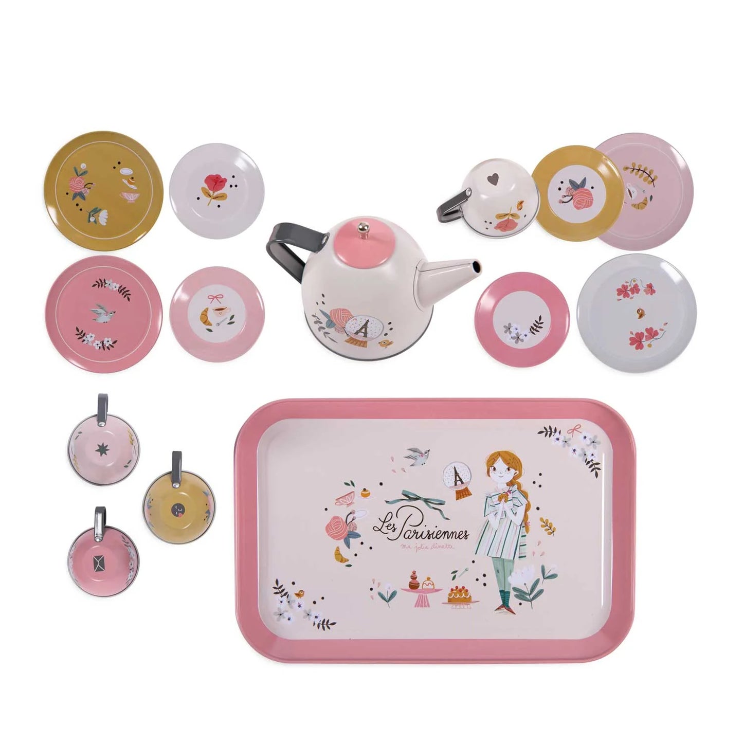 Moulin Roty Les Parisiennes Metal Tea Set