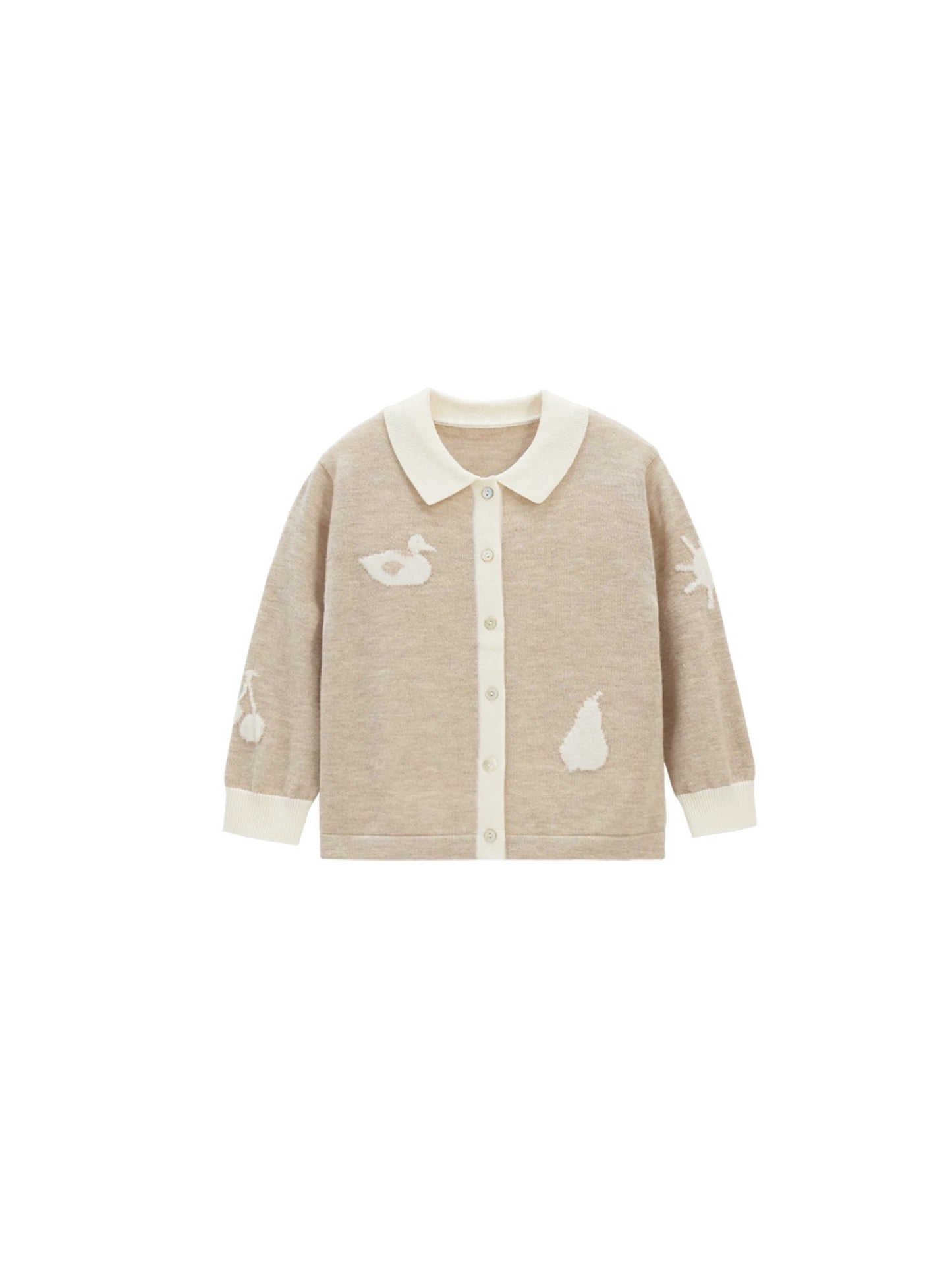 (PREORDER) White Wheat 100% Wool Duck Knit Sweater