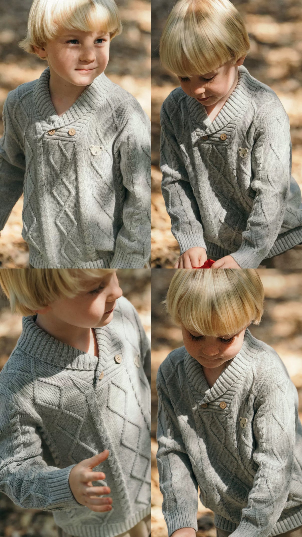 (PREORDER) White Wheat Koala Knit Sweater