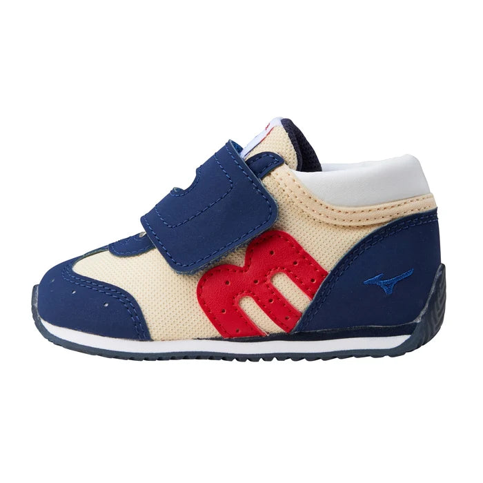 (Pre-Order) Mikihouse Mizuno Collaboration Second Baby Shoe Navy x White