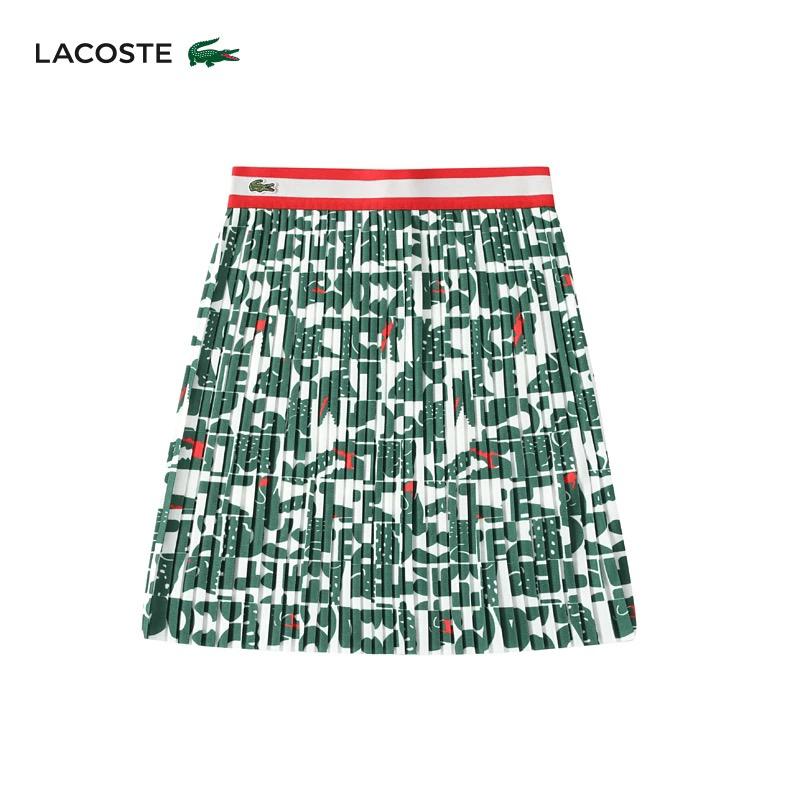 (Pre-Order) Lacoste Girls' Heritage Graphic Pleated Skirt