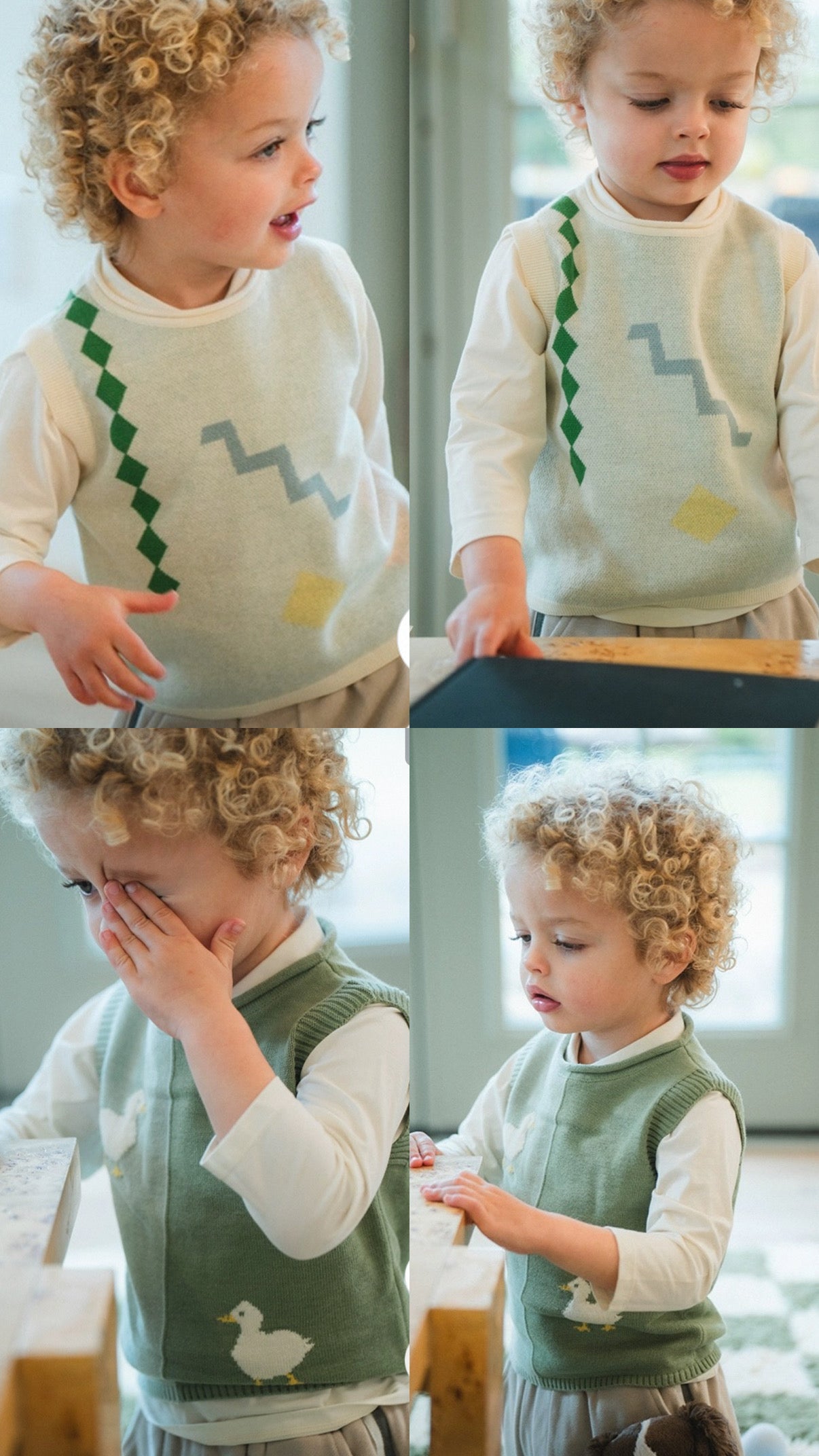 (PREORDER) White Wheat Knit Vest