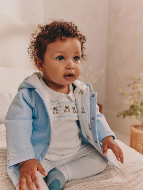 (Pre-Order) Next Stripe Baby Jersey Jacket, Bodysuit and Leggings 3 Piece Set