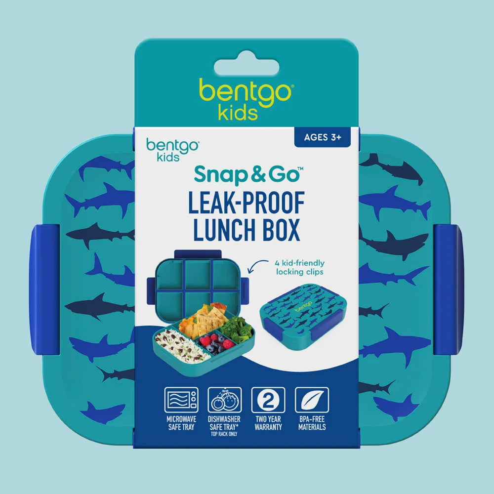 (Pre-Order) Bentgo Kids Snap & Go Lunch Box Sharks