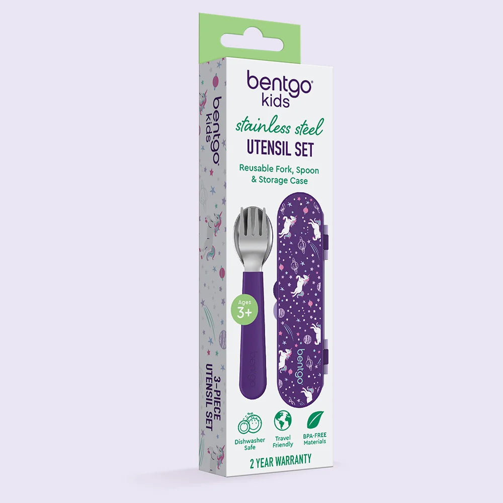 (Pre-Order) Bentgo Kids Stainless Steel Utensil Set Unicorn