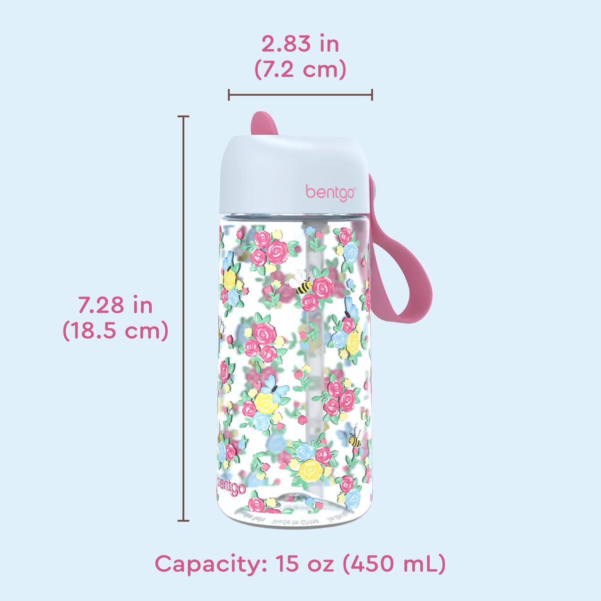 (Pre-Order) Bentgo Kids Water Bottle Blooming Floral