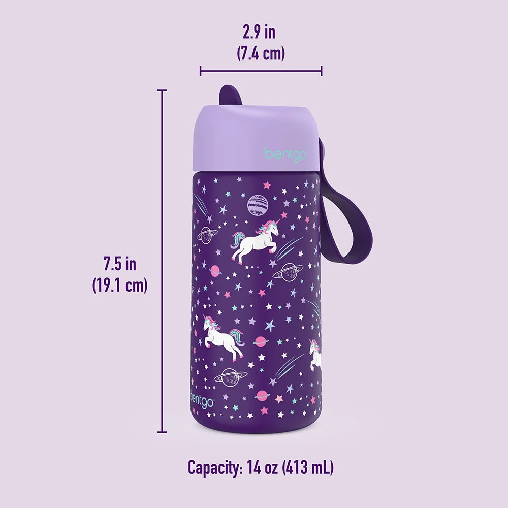 (Pre-Order) Bentgo Kids Stainless Steel Insulated Water Bottle Unicorn