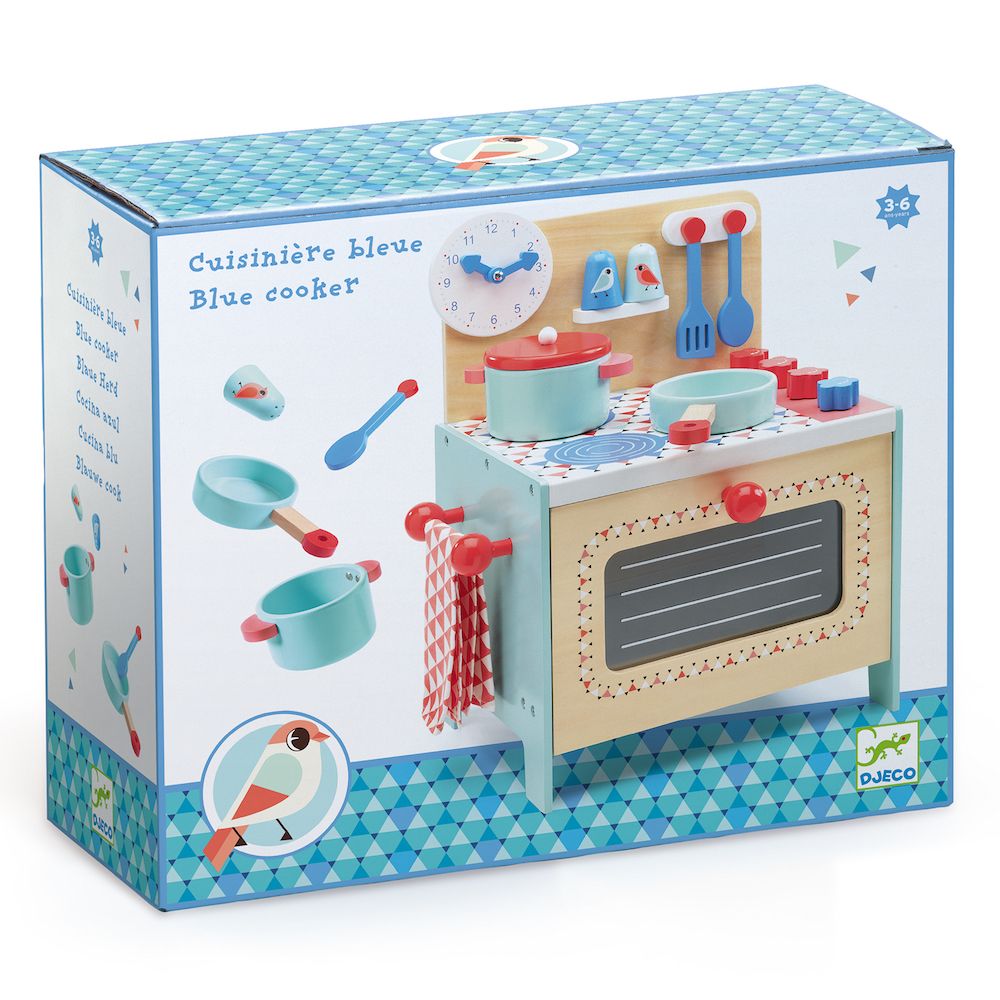 (PRE-ORDER) DJECO Blue Cooker Kitchen Set