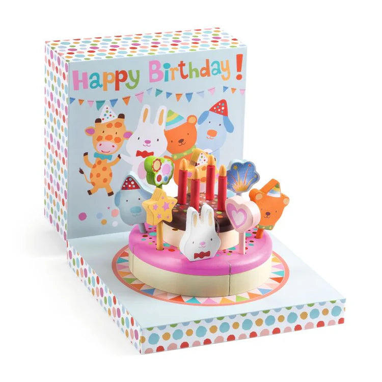 (Pre- Order) Djeco Happy Birthday Cake & Candles Set