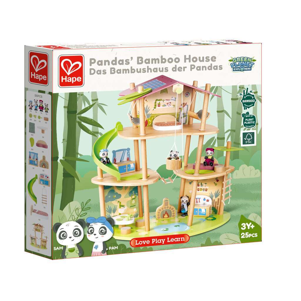 (Pre-Order) Hape Pandas’ Bamboo House