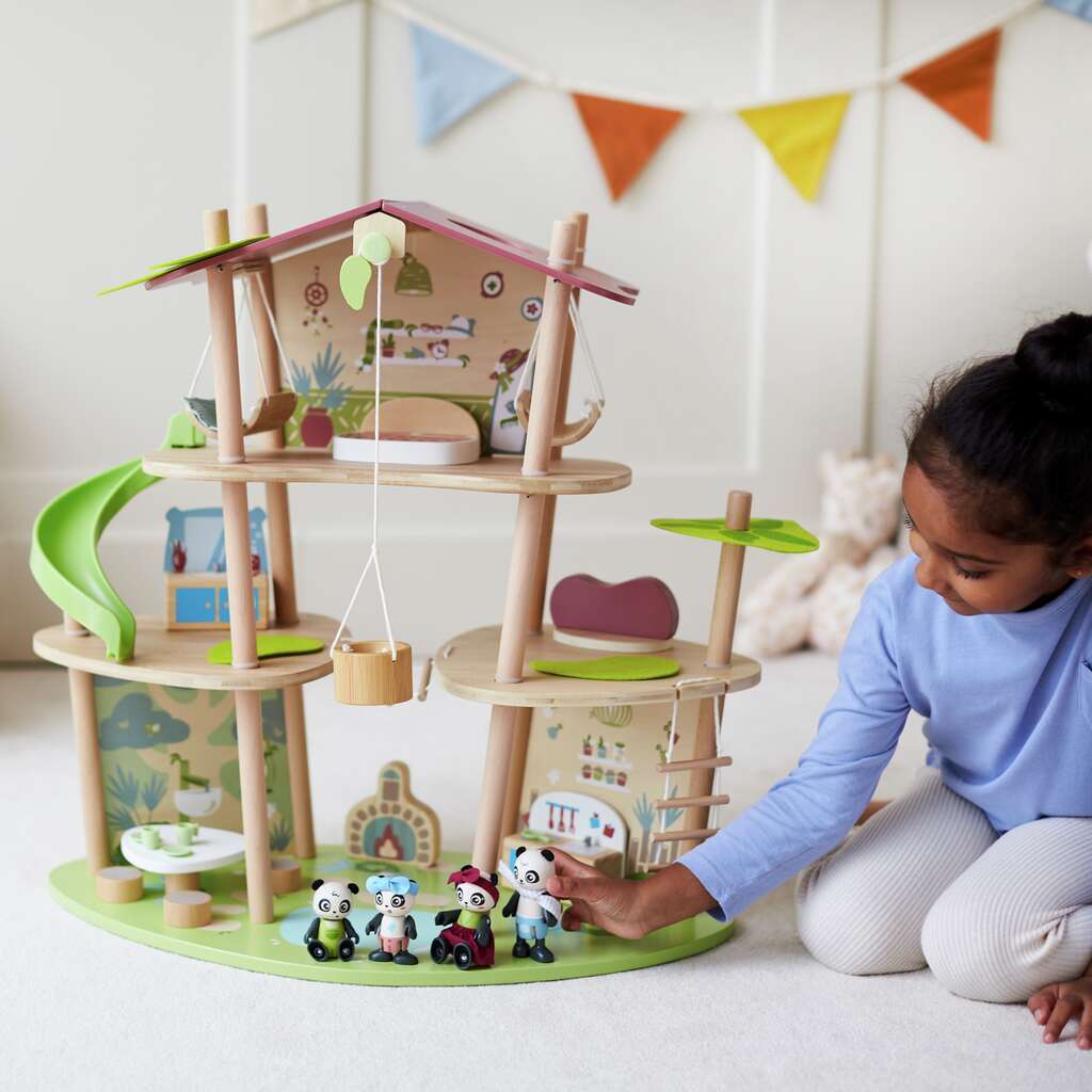 (Pre-Order) Hape Pandas’ Bamboo House