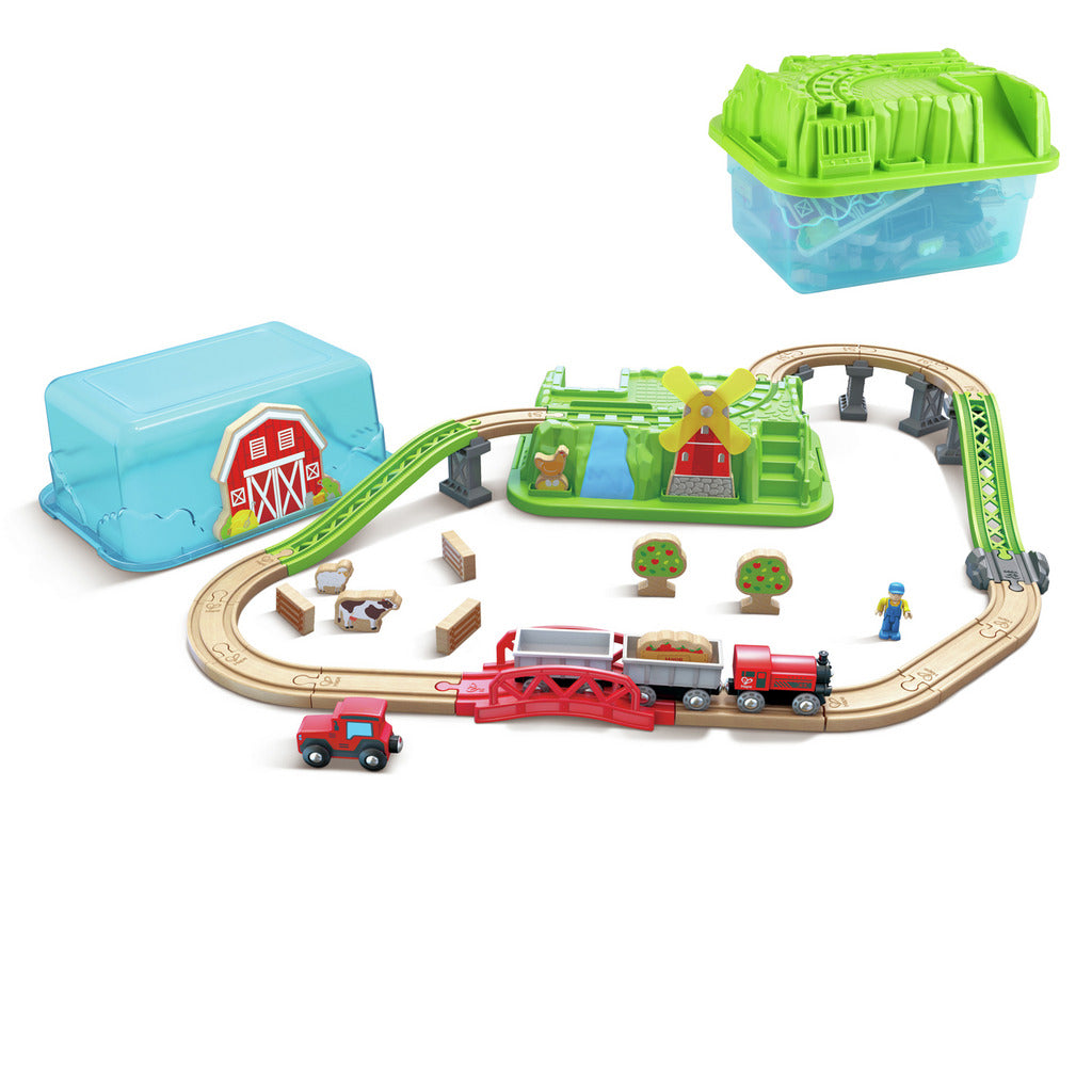 (Pre-Order) Hape Countryside Train Bucket Set