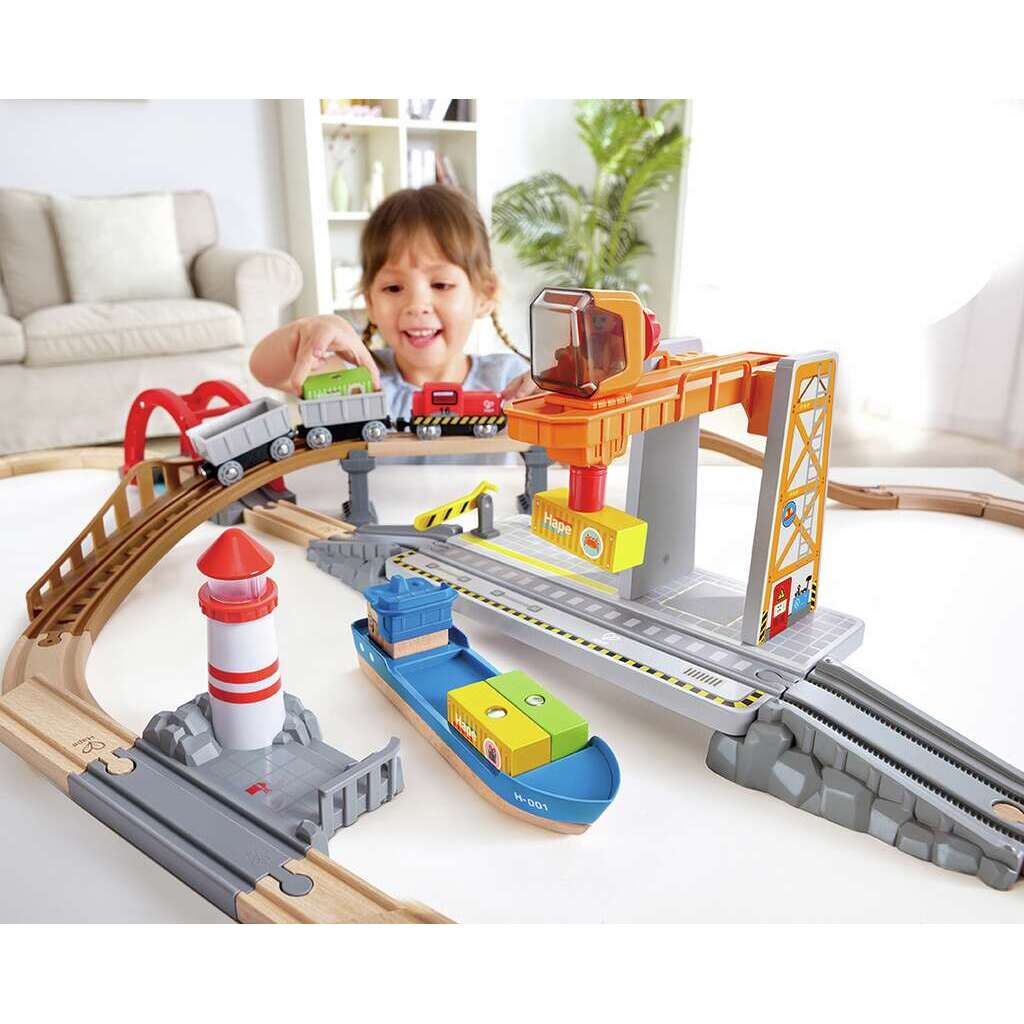 (Pre-Order) Hape Sea & Rail Cargo Transportation Set