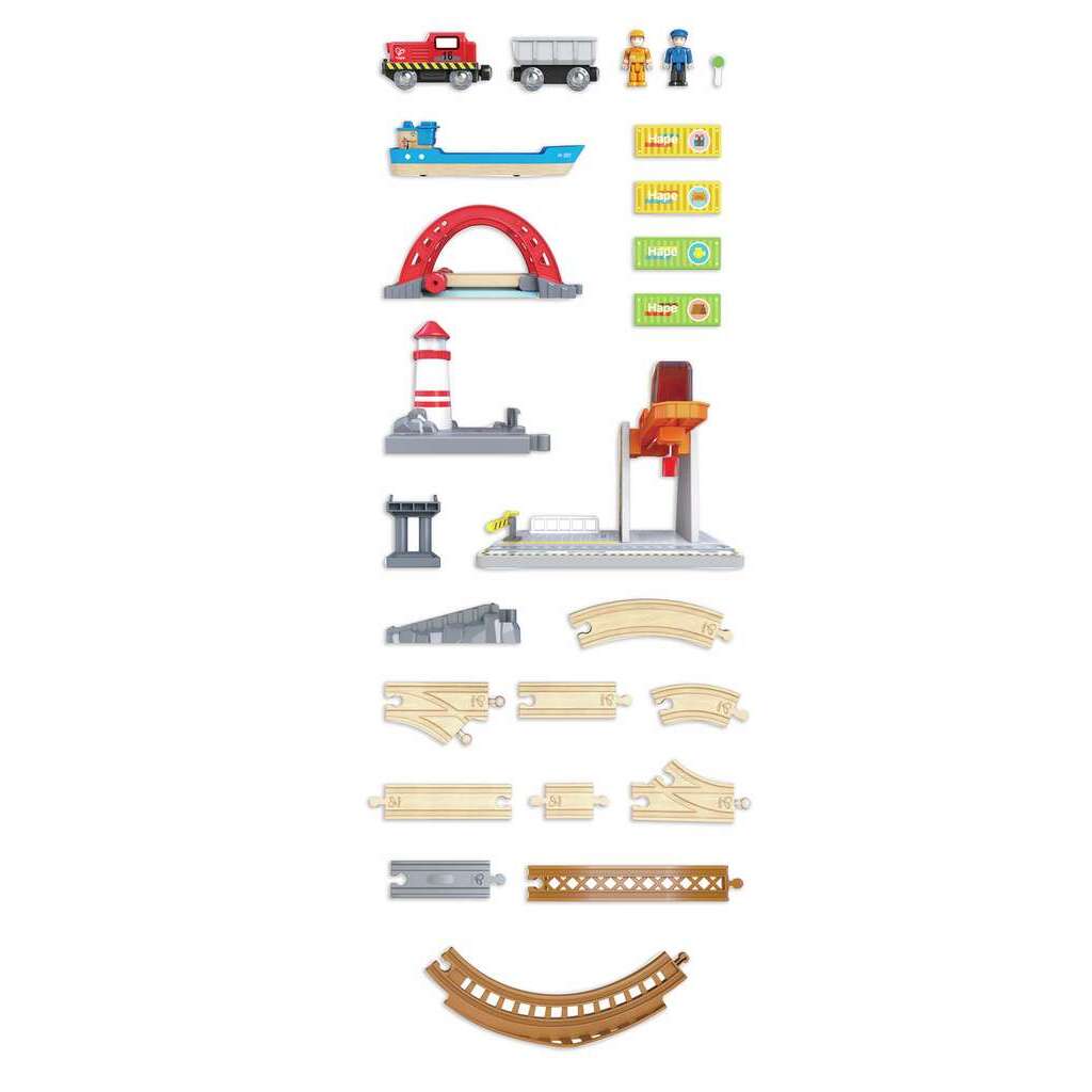 (Pre-Order) Hape Sea & Rail Cargo Transportation Set