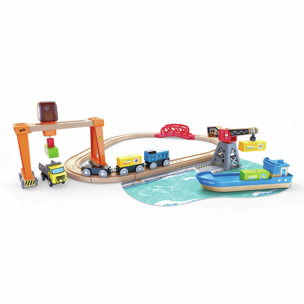(Pre-Order) Hape Lift & Load Harbour Set