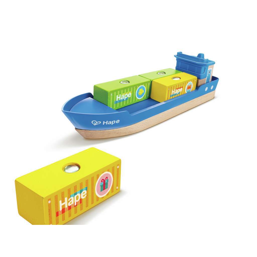 (Pre-Order) Hape Cargo Ship & Crane