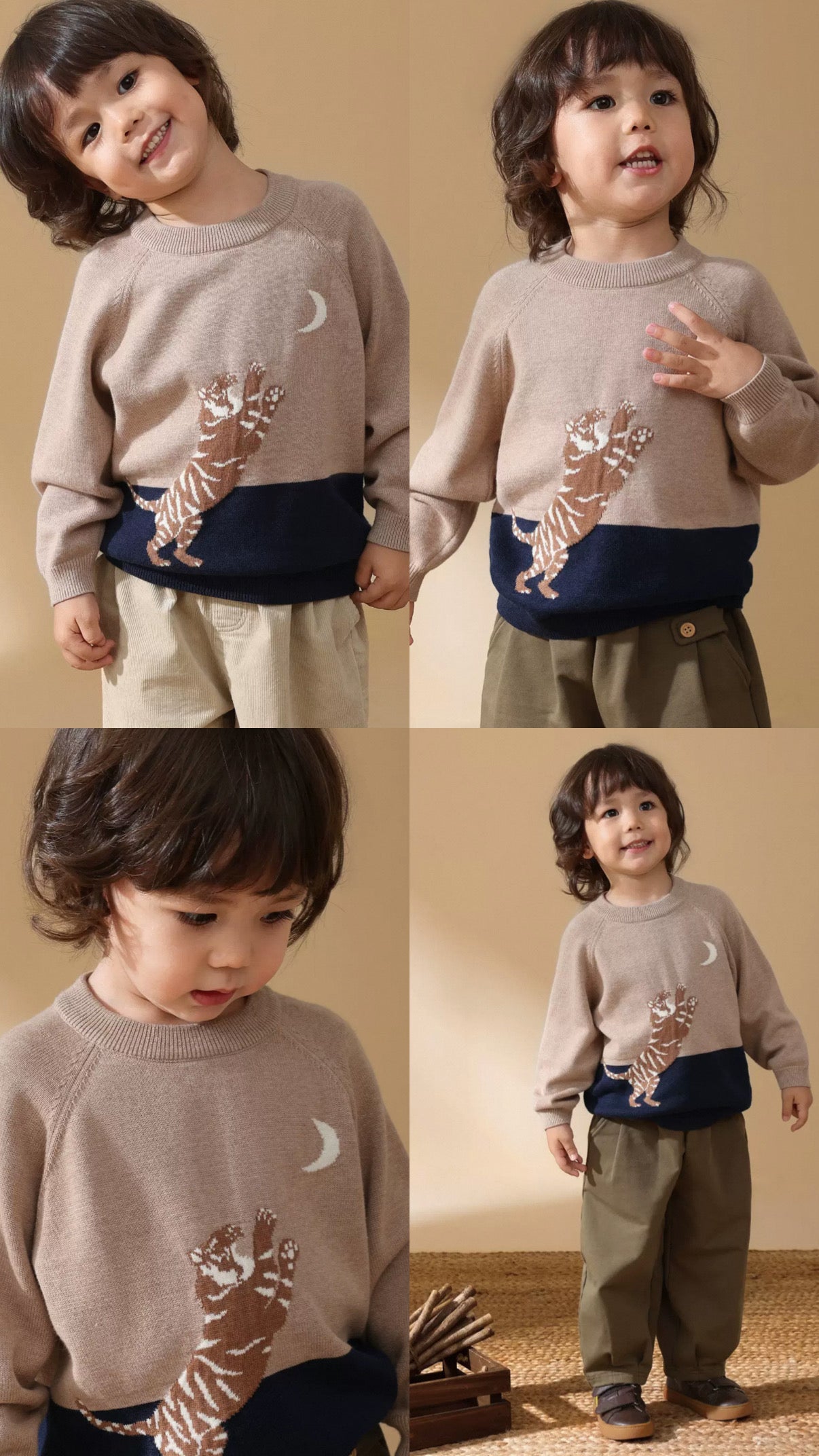 Zozo Mommy Tiger Sweater