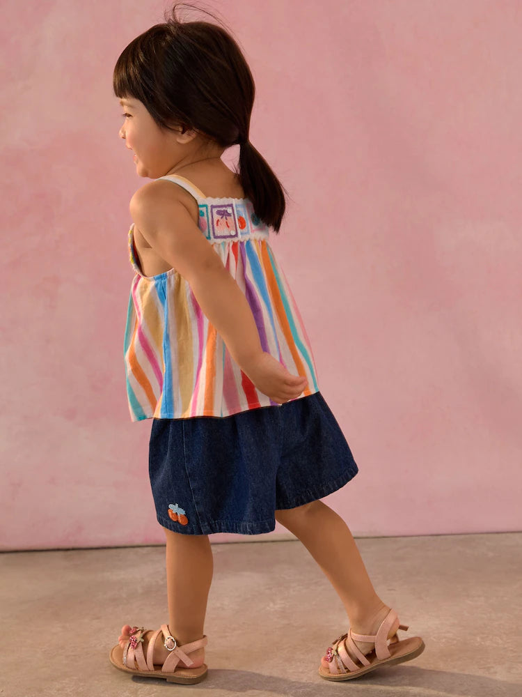 (Pre-Order) Rainbow 100% Cotton Top and Shorts Set (3mths-7yrs)